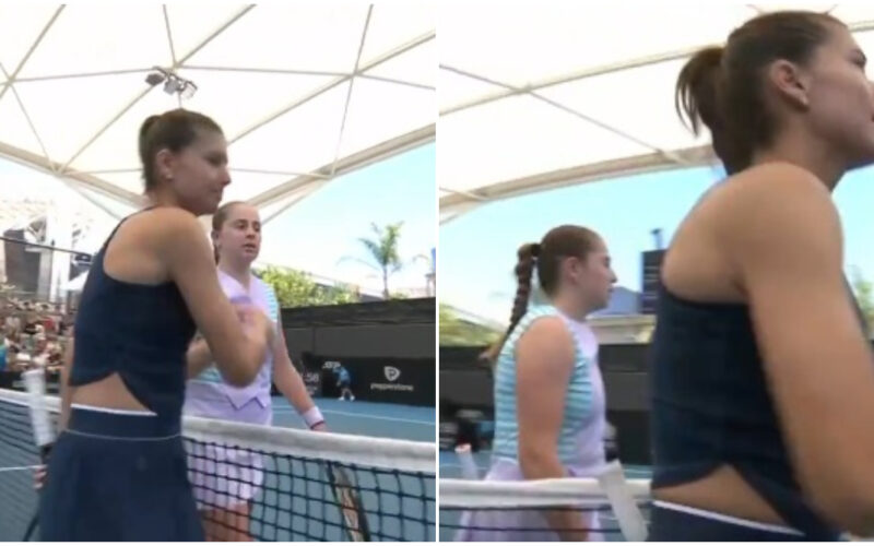 Moment tensionat înre Sorana Cîrstea și Jelena Ostapenko la finalul meciului de la Adelaide