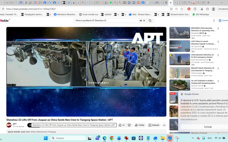 China a lansat un nou vehicul spaţial către astronauţii săi de pe staţia spaţială Tiangong, pentru a le asigura o întoarcere sigură pe Pământ