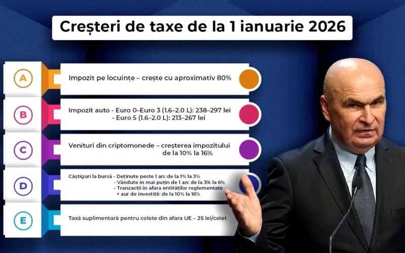 Ce TAXE noi vor plăti românii de la 1 ianuarie 2026
