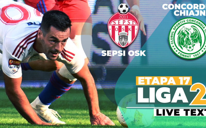 Sepsi OSK – Concordia Chiajna dă start ultimei etape de Liga 2 în 2025