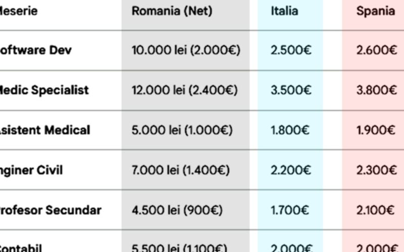 Cât ai câștiga pentru job-ul tău, dacă te-ai muta în străinătate